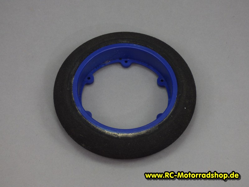 SP-038: Moosgummi Vorderrad auf blauer SB-5 Felge, einsatzfertig SP-038